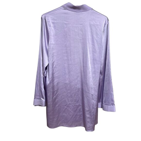 CLF Limited Edition Savage X Fenty Lilac Lavender Purple Satin Robe (No Belt) - Picture 4 of 8